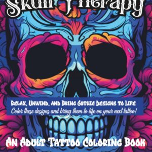 Skull Therapy Adult Coloring Book